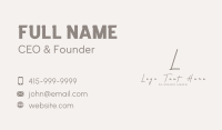 Cursive Elegant Clean Lettermark Business Card Design