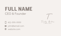 Cursive Elegant Clean Lettermark Business Card Image Preview