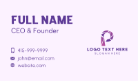 Modern Purple Letter P Business Card Image Preview