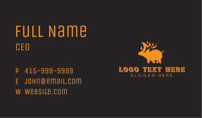 Pork Fire Flame Business Card Image Preview