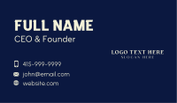 White Enterprise Wordmark Business Card Design