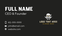 Ninja Warrior Skull Business Card Preview