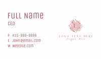 Botanical Watercolor Letter Business Card Image Preview