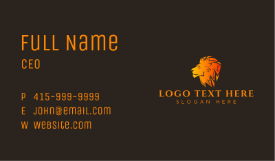 Lion Business Company Business Card Image Preview