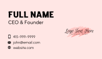 Feminine Cosmetics Wordmark Business Card Image Preview