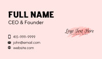 Feminine Cosmetics Wordmark Business Card Design