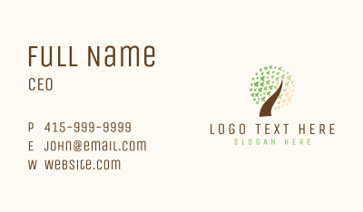 Leaf Butterfly Tree Business Card Image Preview