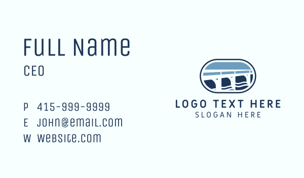 Lake Bridge Architecture Business Card Design Image Preview