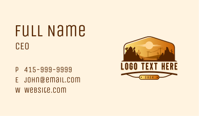 Adventure Desert Outdoor Business Card Image Preview