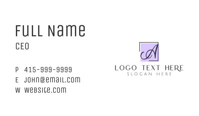 Luxury Brand Letter  Business Card Image Preview