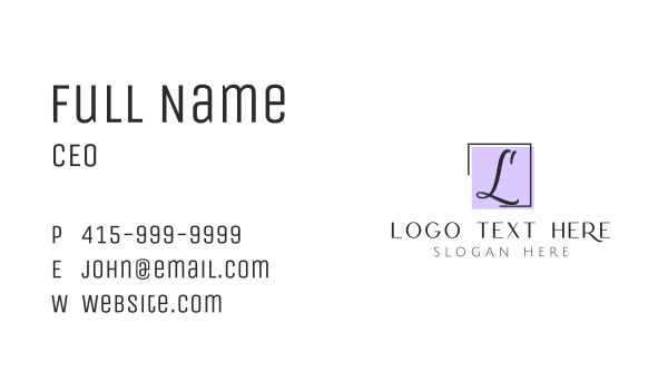 Luxury Brand Letter  Business Card Design Image Preview