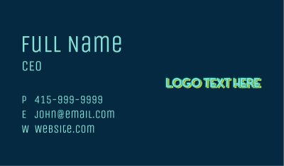 Popart Playful Wordmark Business Card Image Preview