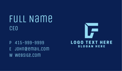 Technology Monogram F & G Business Card Image Preview