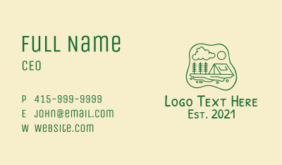 Campsite Tent  Business Card Image Preview