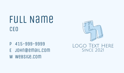 Clothing Pants Denim Jeans Business Card Image Preview