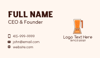 Orange Smoothie Blender Business Card Image Preview
