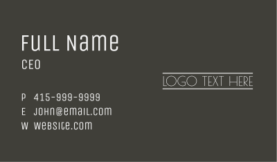 Startup Apparel Wordmark Business Card Image Preview