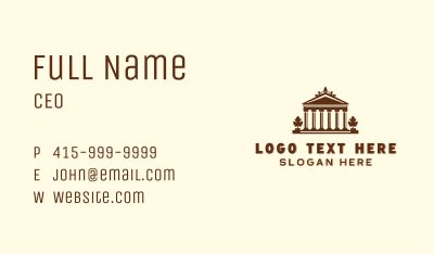 Greek Landmark Structure Business Card Image Preview