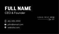 Elegant Minimalist Wordmark Business Card Design