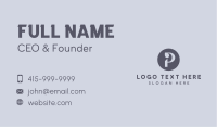 Professional Studio Letter P Business Card Design