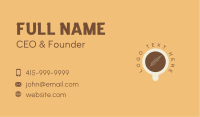Coffee Cup Leaf Business Card Design