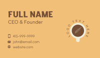 Coffee Cup Leaf Business Card Preview