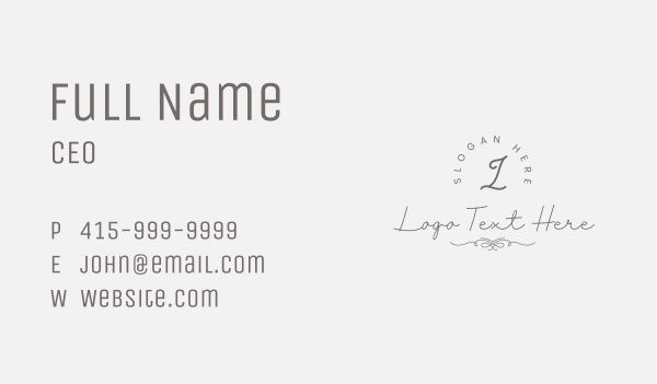 Generic Classic Elegant Lettermark Business Card Design Image Preview