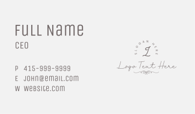 Generic Classic Elegant Lettermark Business Card Image Preview