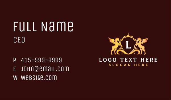Premium Luxury Horse Crest Business Card Design Image Preview