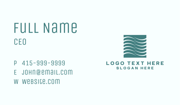 Wave Swim Ocean Business Card Design Image Preview