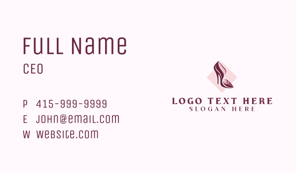 Stylish Fashion High Heels Business Card Design Image Preview