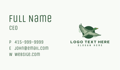 Flying Duck Bird Business Card Image Preview