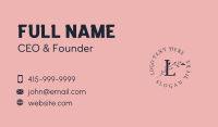 Organic Lifestyle Lettermark Business Card Preview