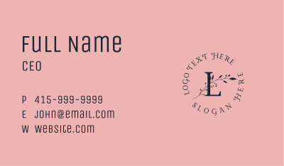 Organic Lifestyle Lettermark Business Card Image Preview