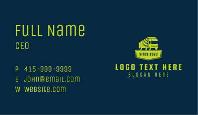 Truck Freight Delivery Business Card Image Preview