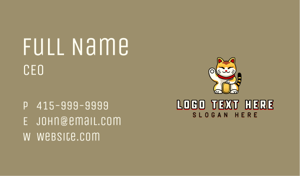 Letter Cat Calico Business Card Design Image Preview