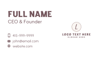 Beauty Cursive Lettermark Business Card Image Preview