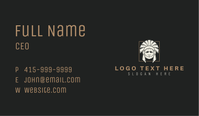 Tribal Chieftain Cinema Business Card Image Preview