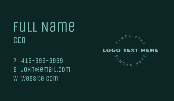 Rustic Business Wordmark Business Card Design Image Preview
