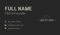 Dark Gothic Wordmark Business Card Image Preview