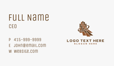 Wood Tiles Flooring Business Card Image Preview