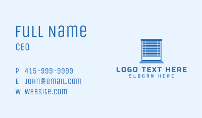 Blue Window Blinds Business Card Image Preview