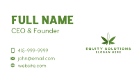 Green Butterfly Cannabis Business Card Image Preview