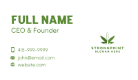 Green Butterfly Cannabis Business Card Design