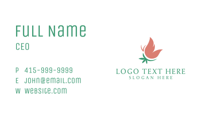 Butterfly Organic Herbal Business Card Image Preview