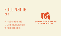 Elegant Orange Letter M Business Card Image Preview