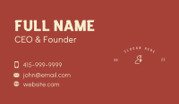 Script Business Wordmark Business Card Image Preview