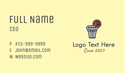 Basketball Game Hoop Business Card Image Preview