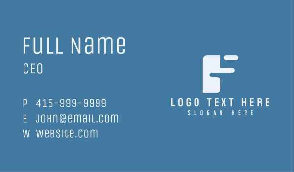 Multimedia Letter F Business Card Design Image Preview