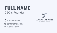 Modern Cursive letter T Business Card Image Preview